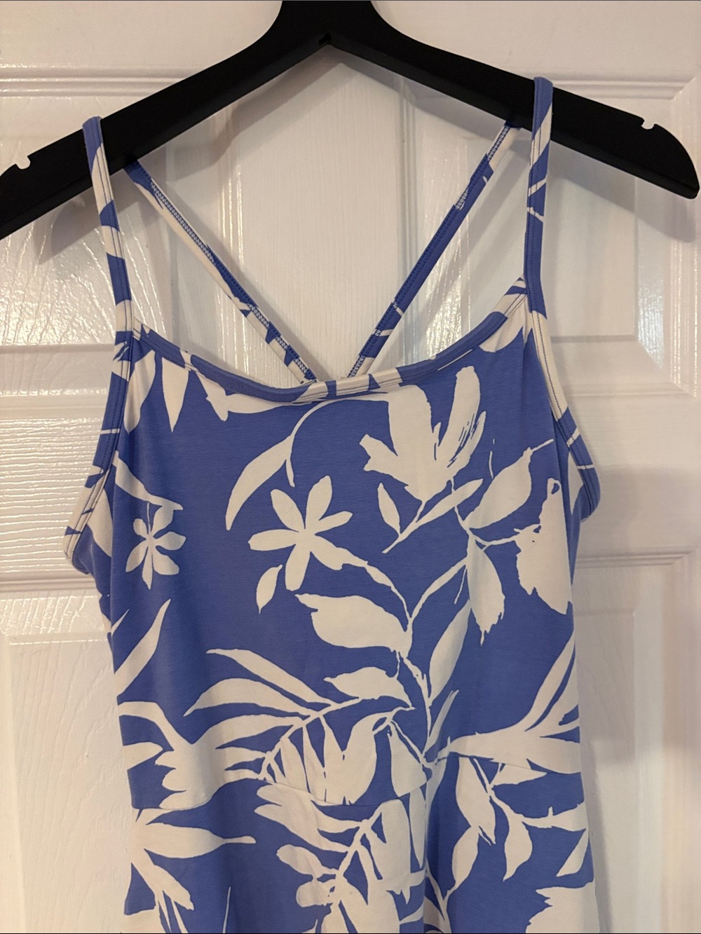 Pact Blue and White Floral Tank Dress - Picture 2 of 9